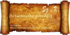 Sztankovits Kornél névjegykártya